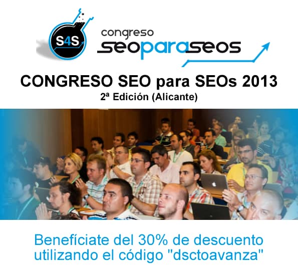 Ven con Avanza Soluciones al Congreso Seo para Seos 2013 en Alicante y consigue un 30% de descuento