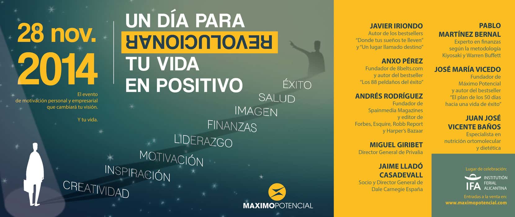 Máximo Potencial en IFA Alicante. Un evento para revolucionar tu vida en positivo.